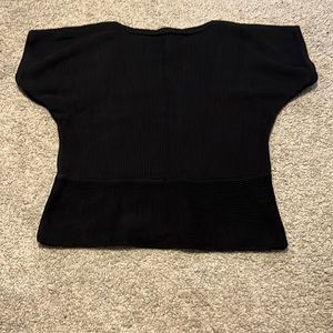 Black short sleeve sweater